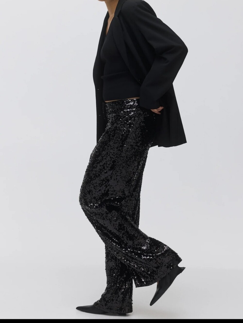 H&M Sequined Pants - Black